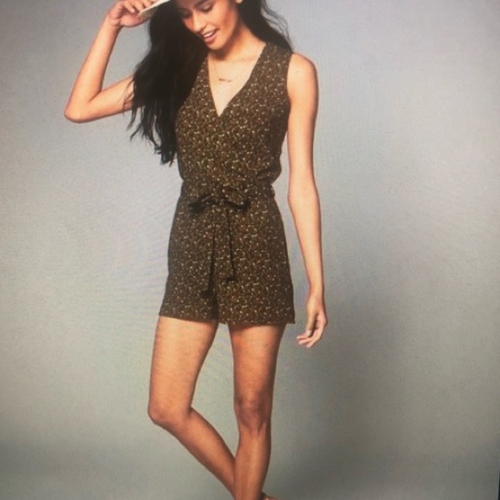 Abercrombie&Fitch Floral Green Romper